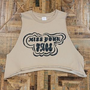 Cotton cropped tank top